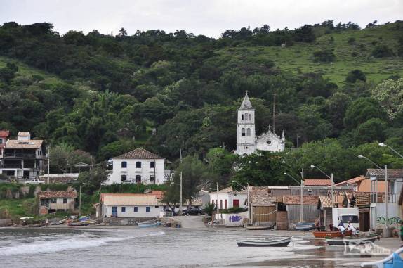 Praia central de Garopaba, litoral sul de Santa Catarina